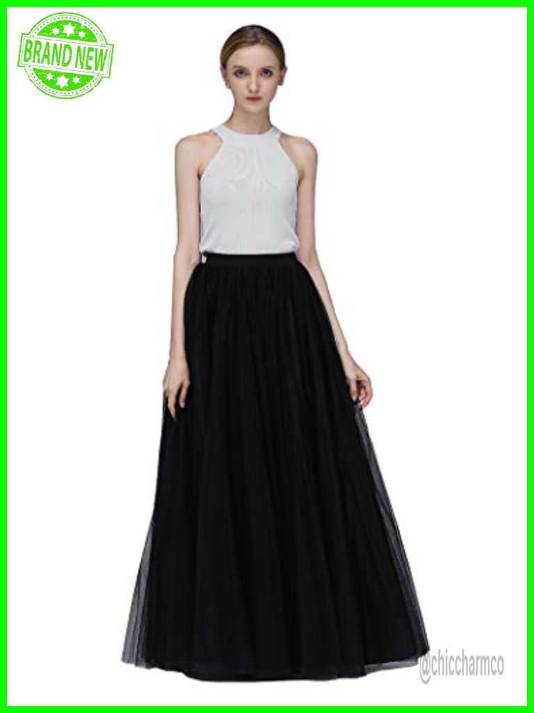 A-Line Floor-Length Tulle Tutu Skirt For Wedding Prom Party